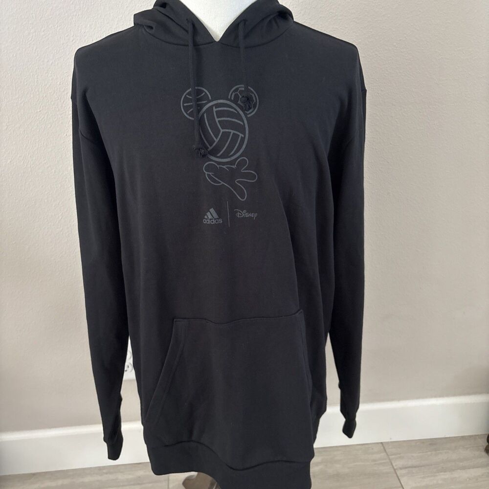 Adidas Disney Mickey Mouse Sports Hooded  Black Sweatshirt Men's Size XL